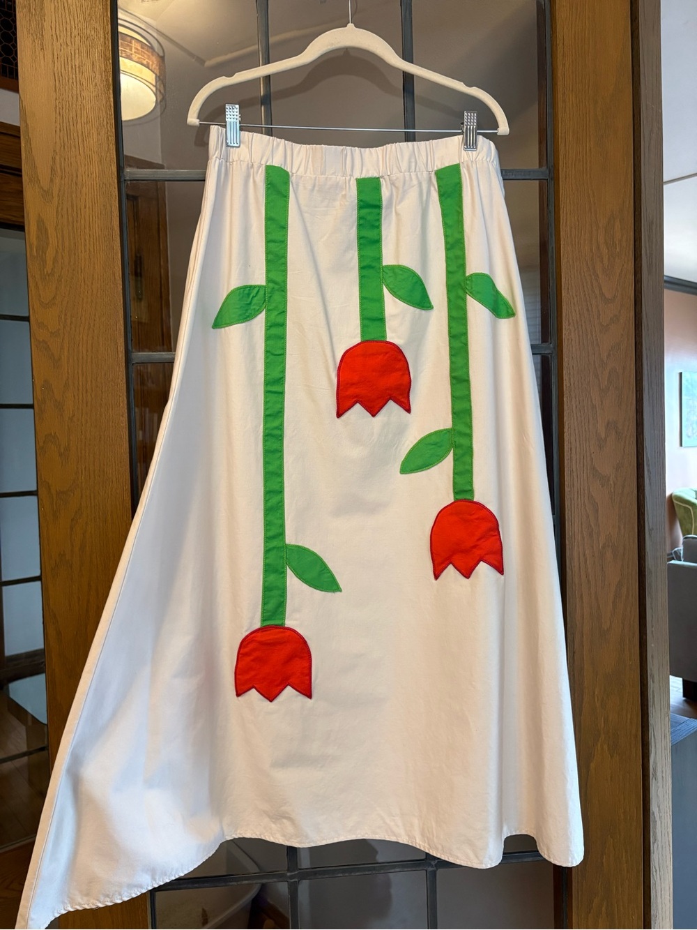 Boyko Tulip Appliqué Midi Skirt